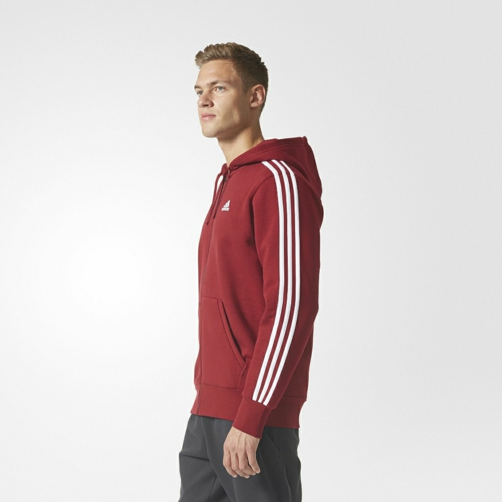 3-STRIPES FLEECE HOODIE CD8728 - Picture 2 of 8